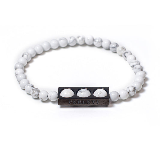 CARLOS Bracelet en Perle Howlite 04mm