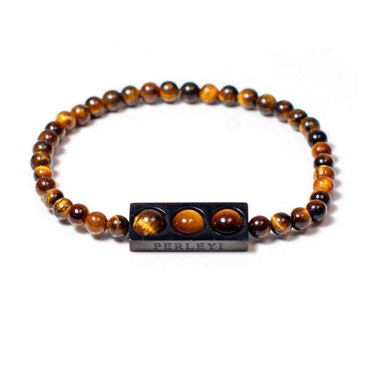 AINO Bracelet en perle Œil Tigre Marron 04mm