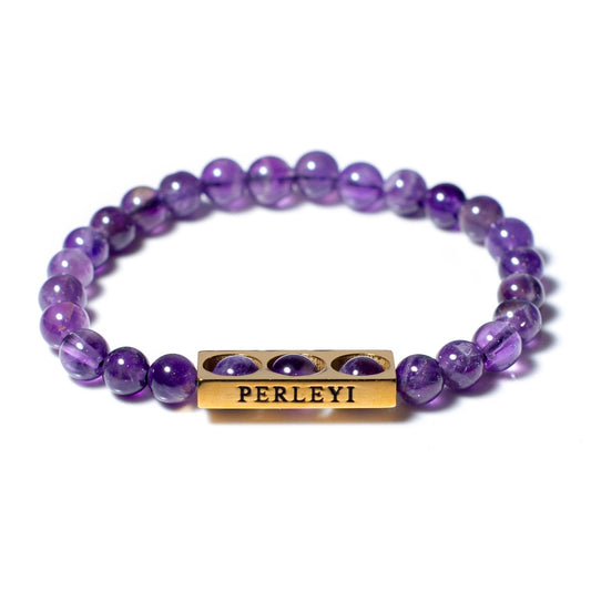 COUMBA Bracelet en perle Amethyste 06mm