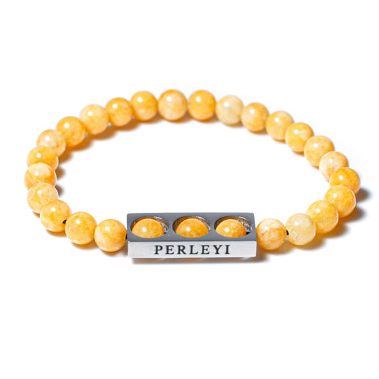 BJÖRN Bracelet en Perle Calcédoine jaune 06mm