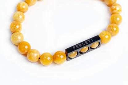 AMAVI Bracelet en Perle Calcédoine jaune 08mm