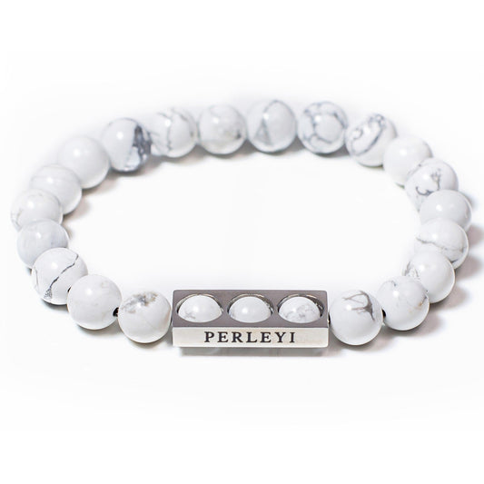 MOMO Bracelet en Perle Howlite 08mm