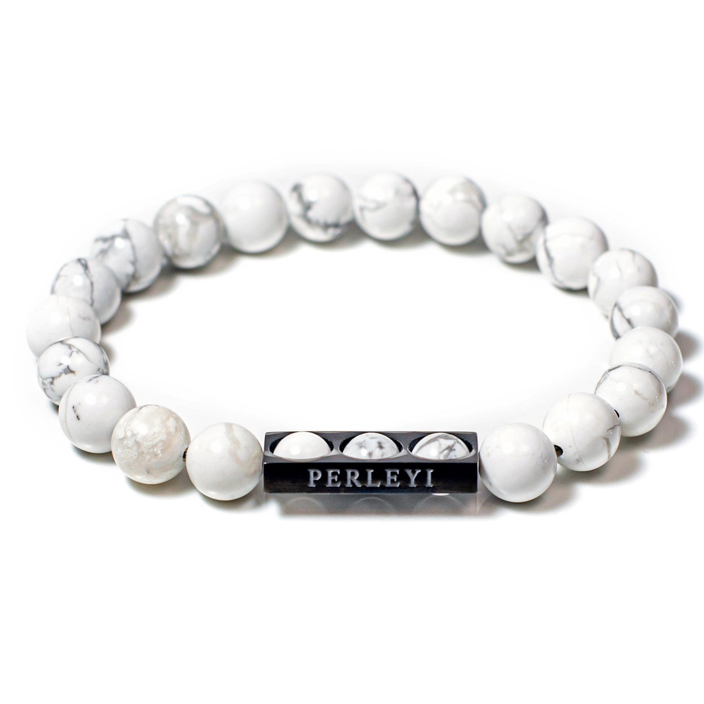 AKELLO Bracelet en Perle Howlite 08mm