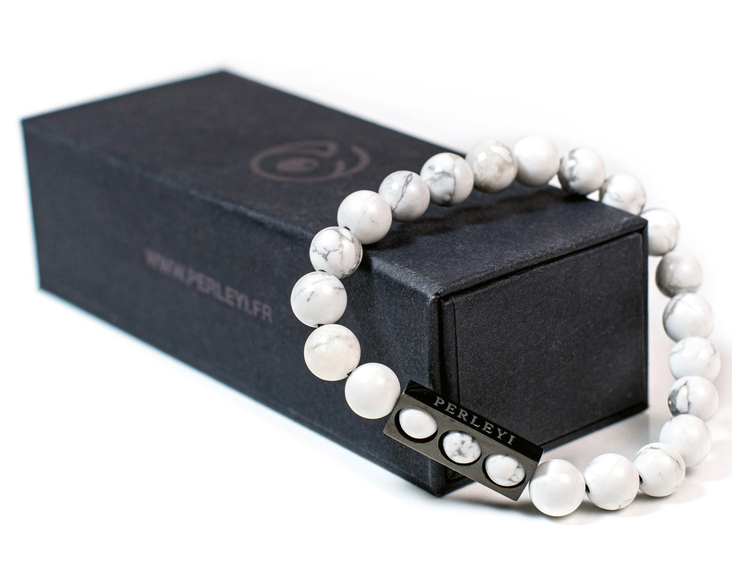 AKELLO Bracelet en Perle Howlite 08mm