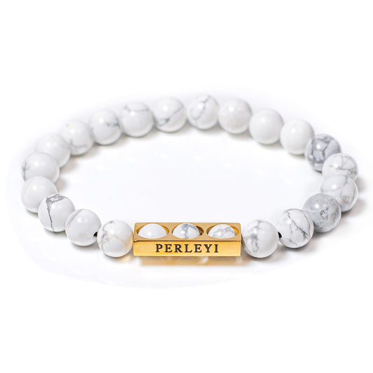 SOPHIE Bracelet en Perle Howlite 08mm