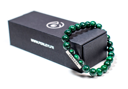 SANTIAGO Bracelet en Perle Malachite 08mm