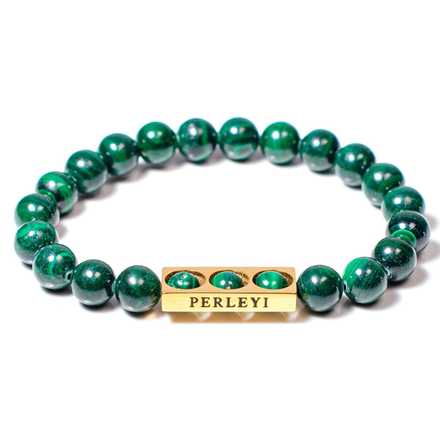 ALI Bracelet en perle Malachite 08mm