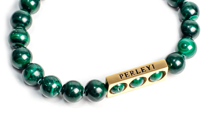 ALI Bracelet en perle Malachite 08mm