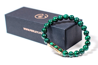 AYAAN Bracelet en Perle Malachite 08mm