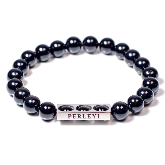 INTI Bracelet en Perle Onyx 08mm