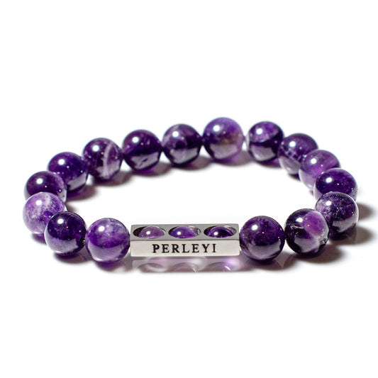 HABY Bracelet en perle Améthyste 10mm