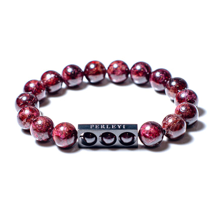 LOU Bracelet en Perle Grenat 10mm