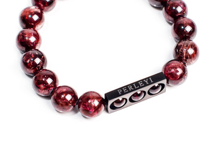 LOU Bracelet en Perle Grenat 10mm