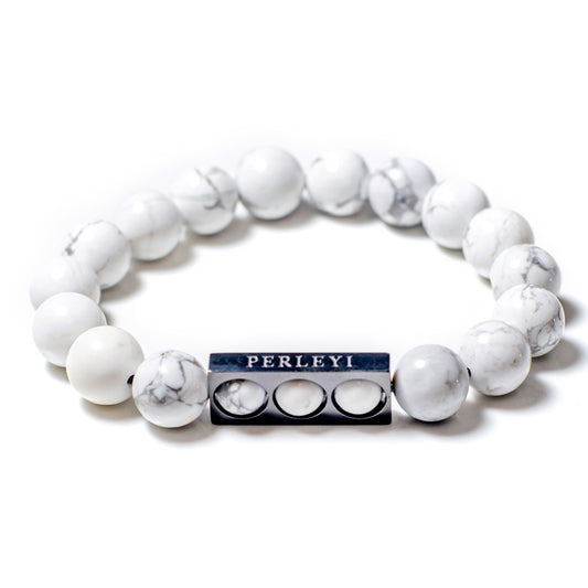 JACQUES Bracelet en Perle Howlite 10mm