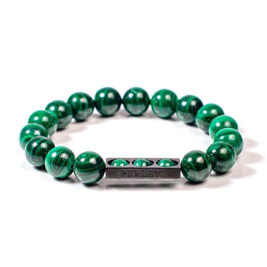 MAITE Bracelet en Perle Malachite 10mm