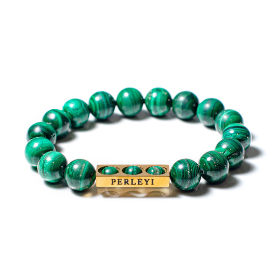 NASIR Bracelet en Perle Malachite 10mm