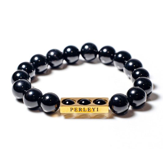 HARUKI Bracelet en perle Onyx 10mm