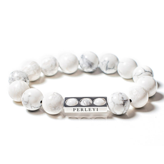 DINA Bracelet en Perle Howlite 12mm