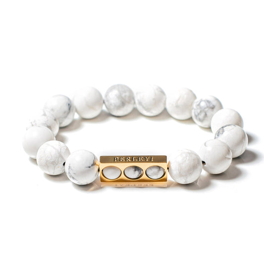 ANNIE Bracelet en perle Howlite 12mm